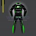 Customized Kawasaki Racing Suit  Leathers 2 piece Racing Cowhide Suit